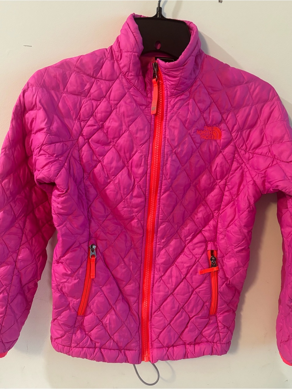 The North Face Girls' Hot Pink Quilted Puffer Jacket